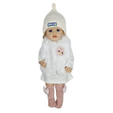 عروسک تمام سیلیکونی دختر لباس برفی ارتفاع 50 سانتی متر